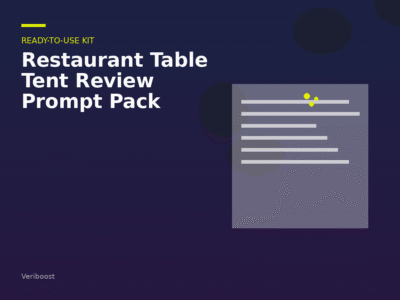 Restaurant Table Tent Review Prompt Pack