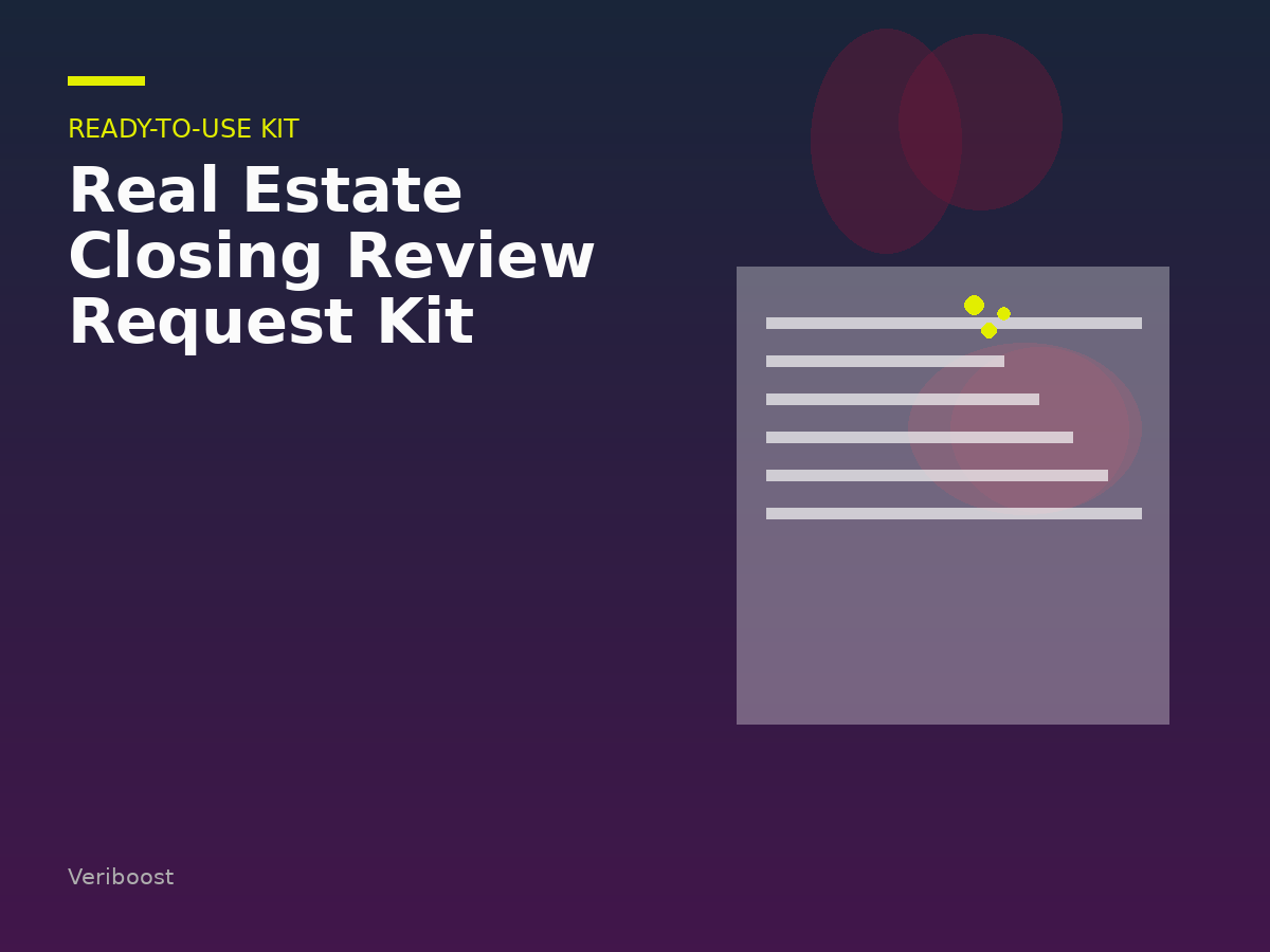 Real Estate Closing Review Request Kit