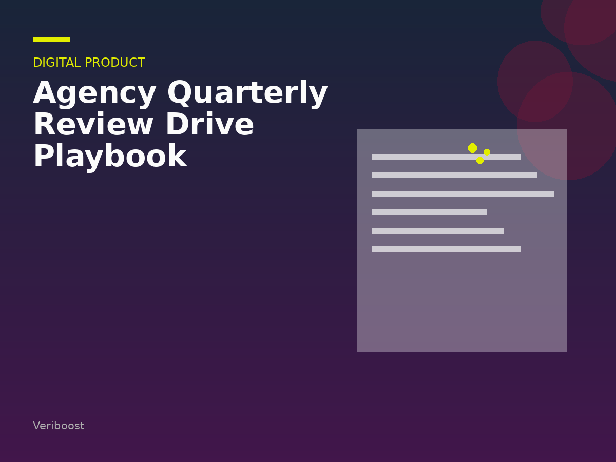 Agency Quarterly Review Drive Playbook
