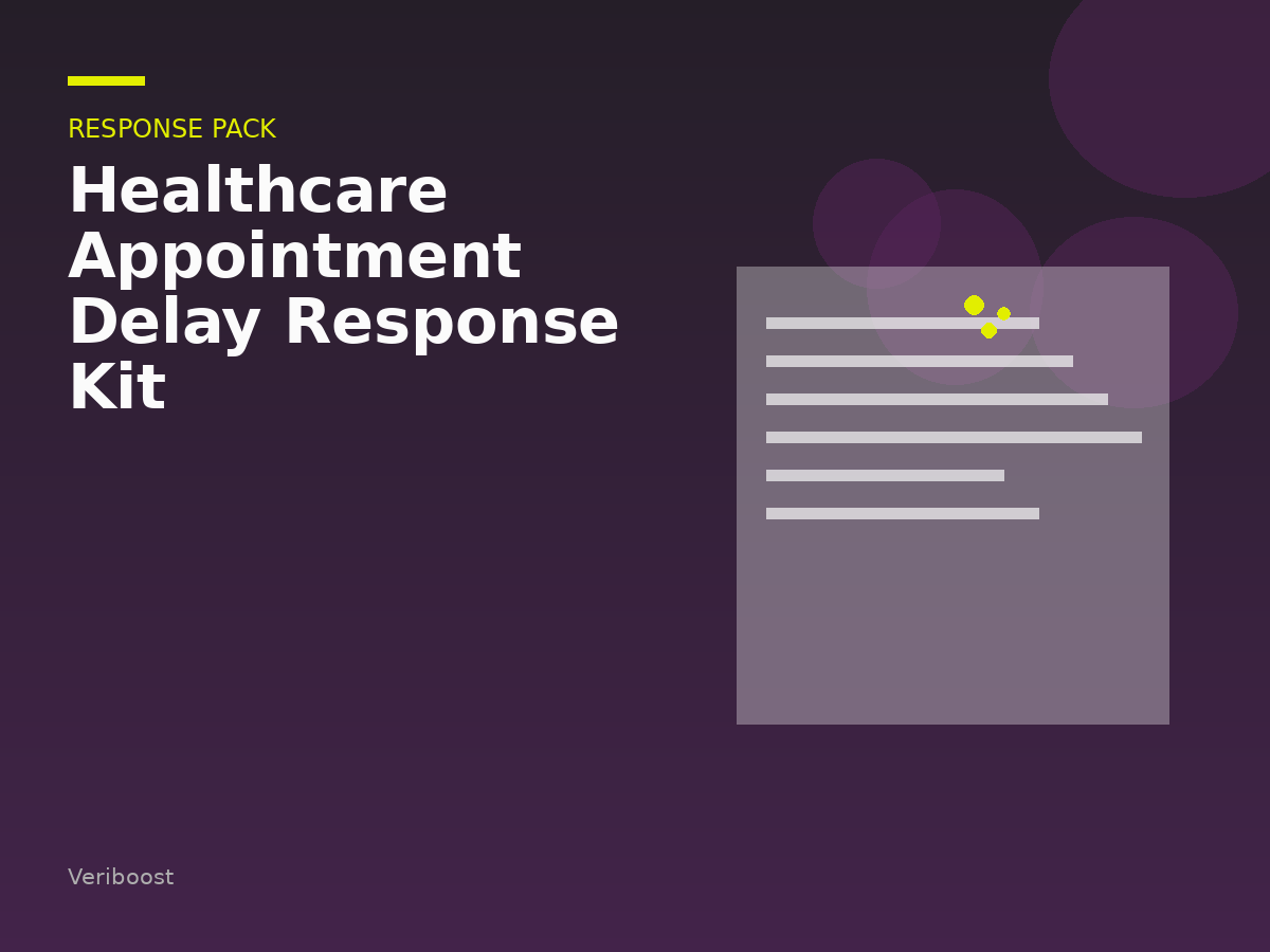Healthcare Appointment Delay Response Kit