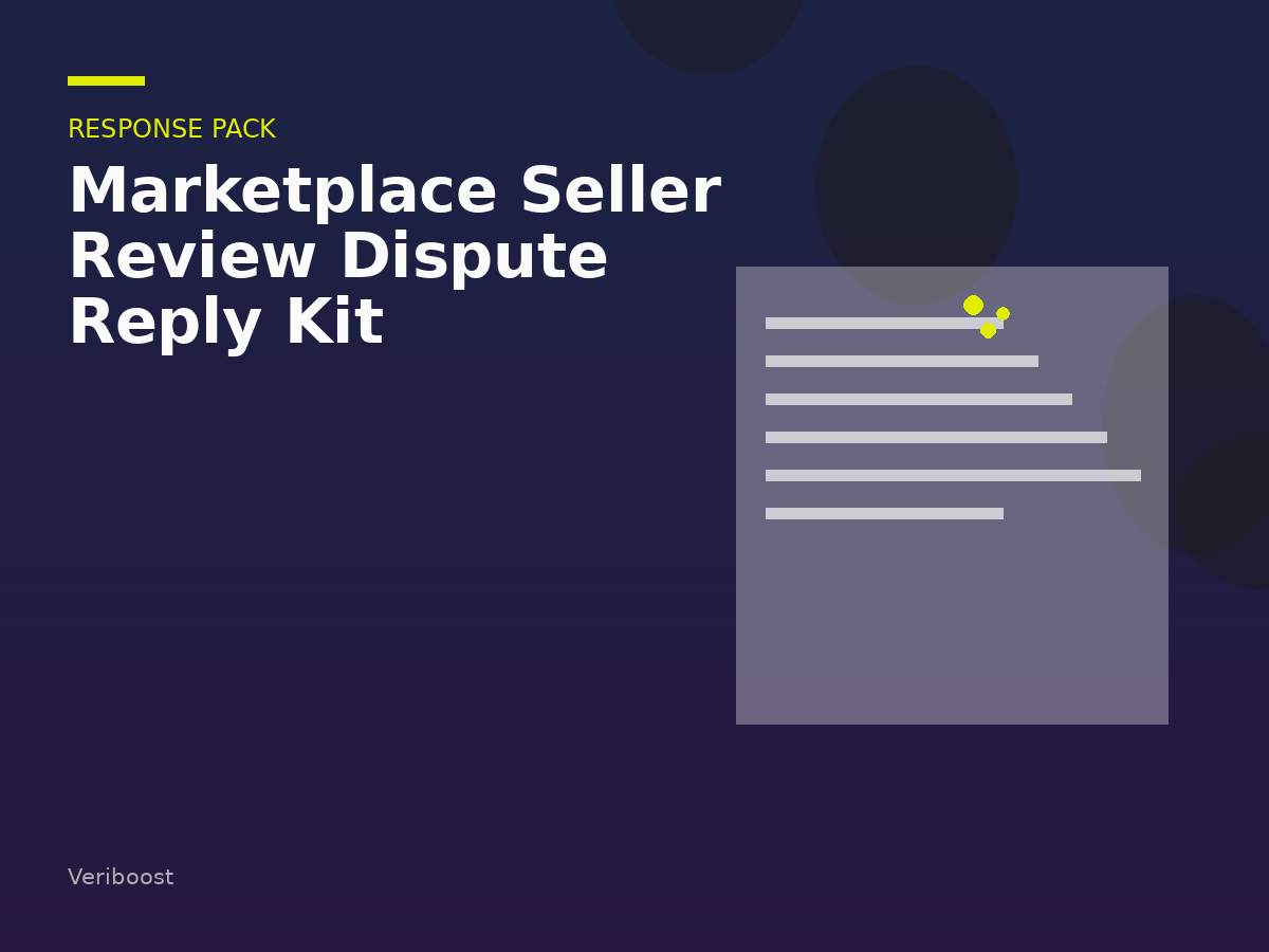 Marketplace Seller Review Dispute Reply Kit