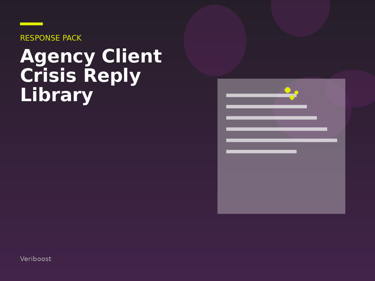 Agency Client Crisis Reply Library