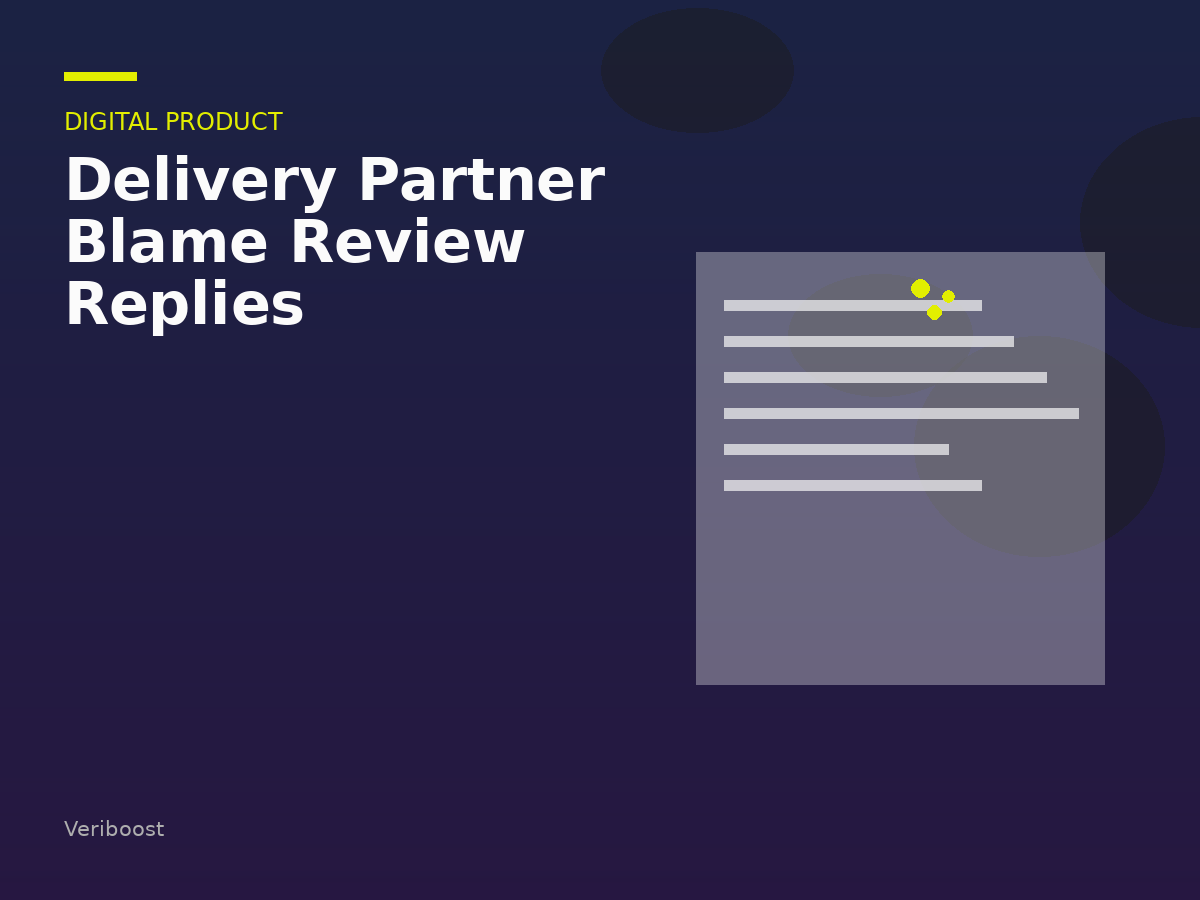 Delivery Partner Blame Review Replies