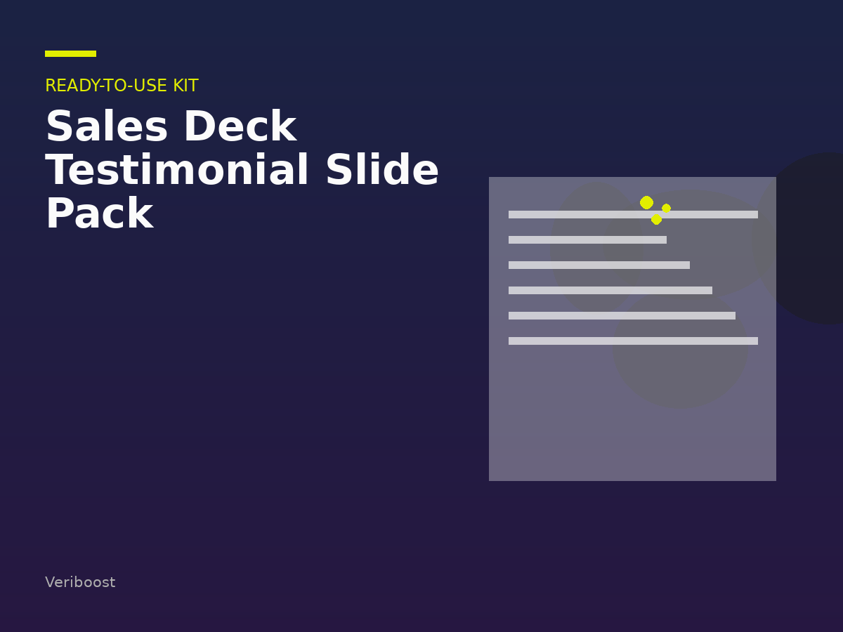 Sales Deck Testimonial Slide Pack