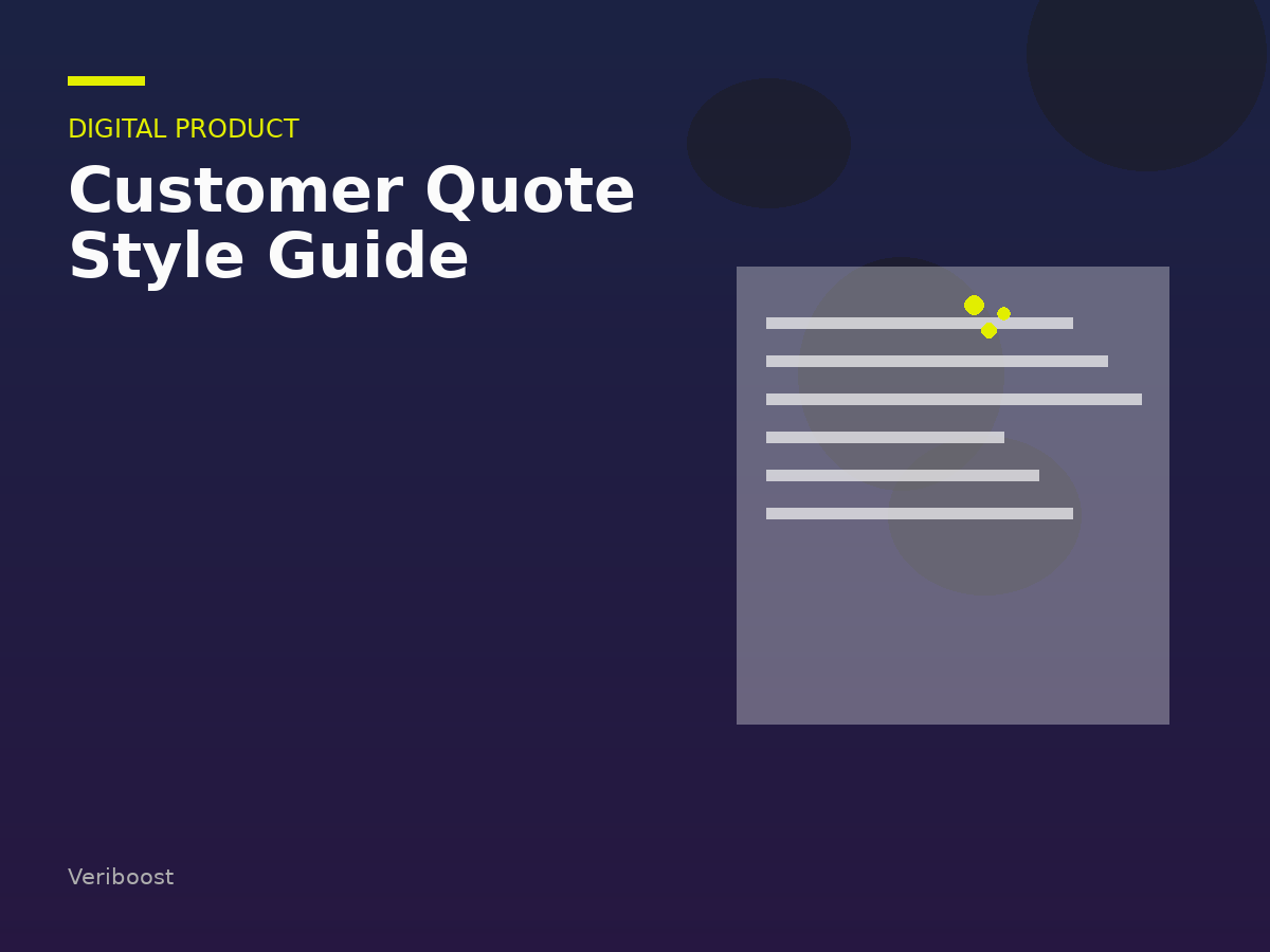 Customer Quote Style Guide