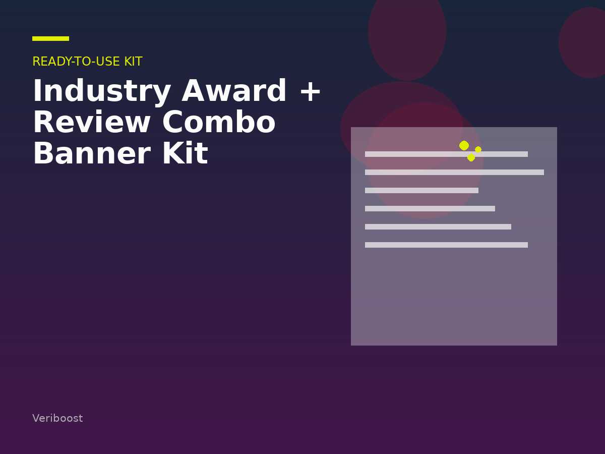 Industry Award + Review Combo Banner Kit