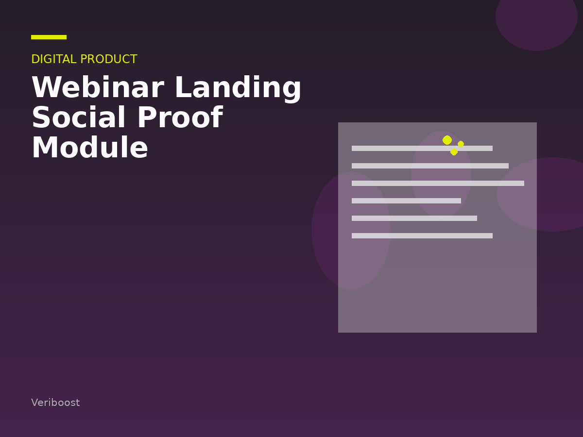 Webinar Landing Social Proof Module