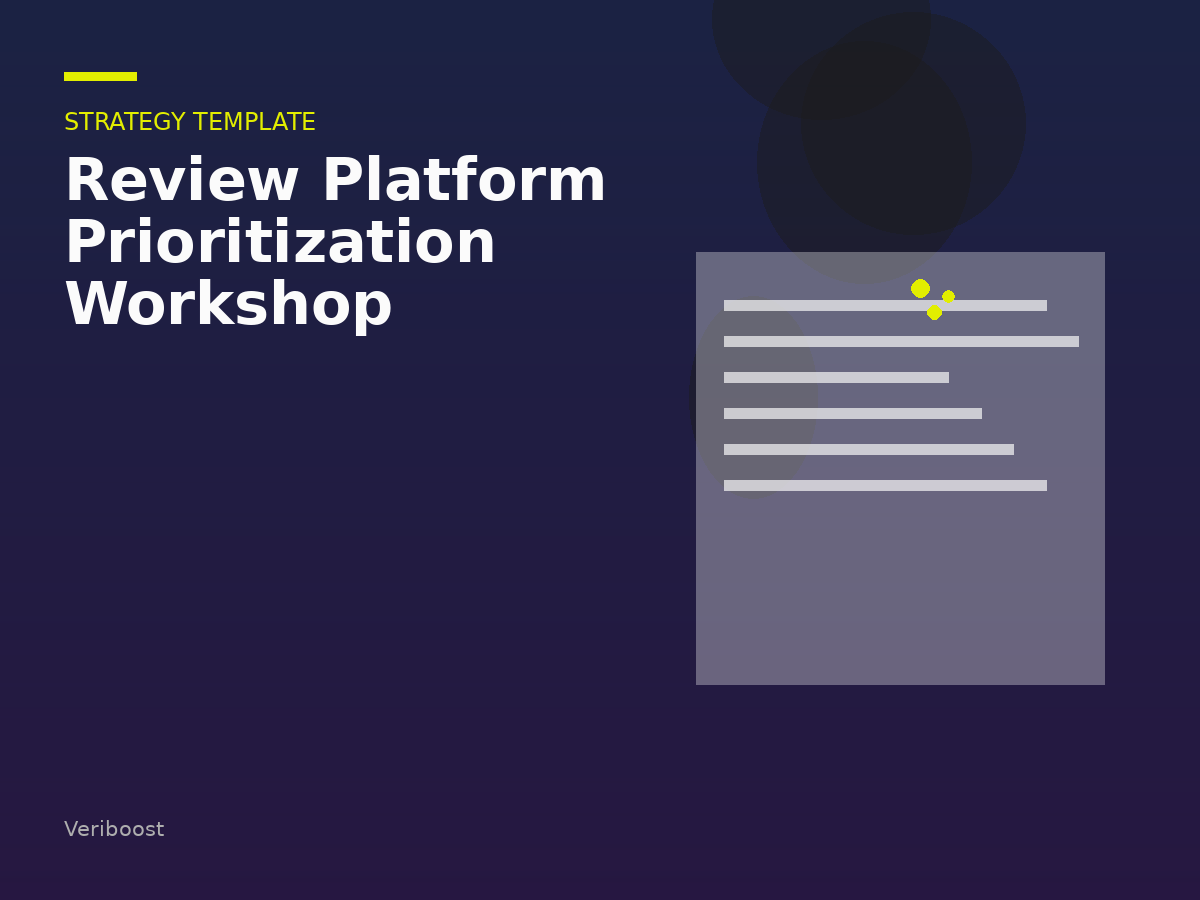 Review Platform Prioritization Workshop