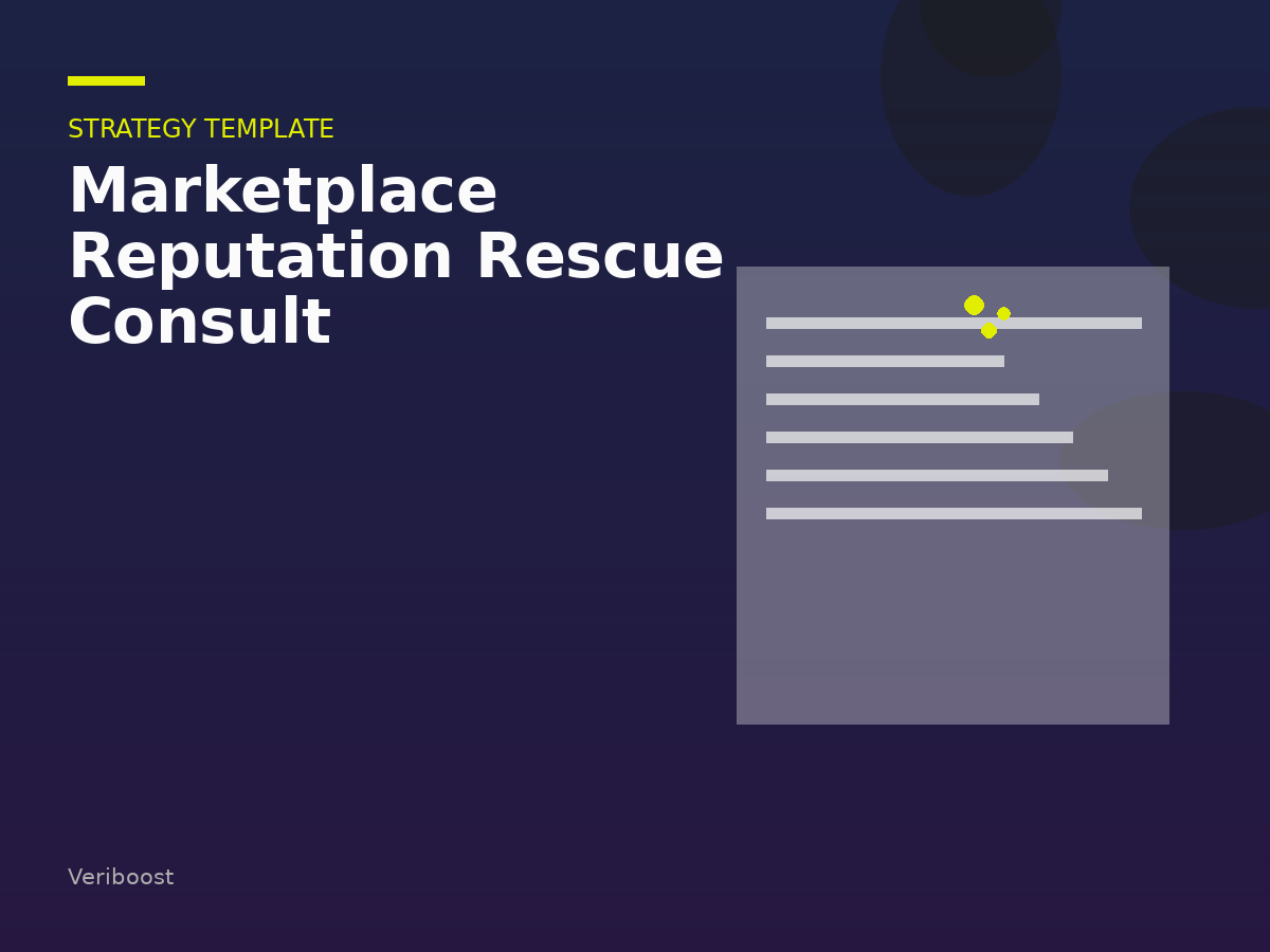 Marketplace Reputation Rescue Consult