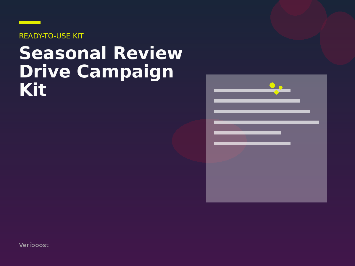 Seasonal Review Drive Campaign Kit