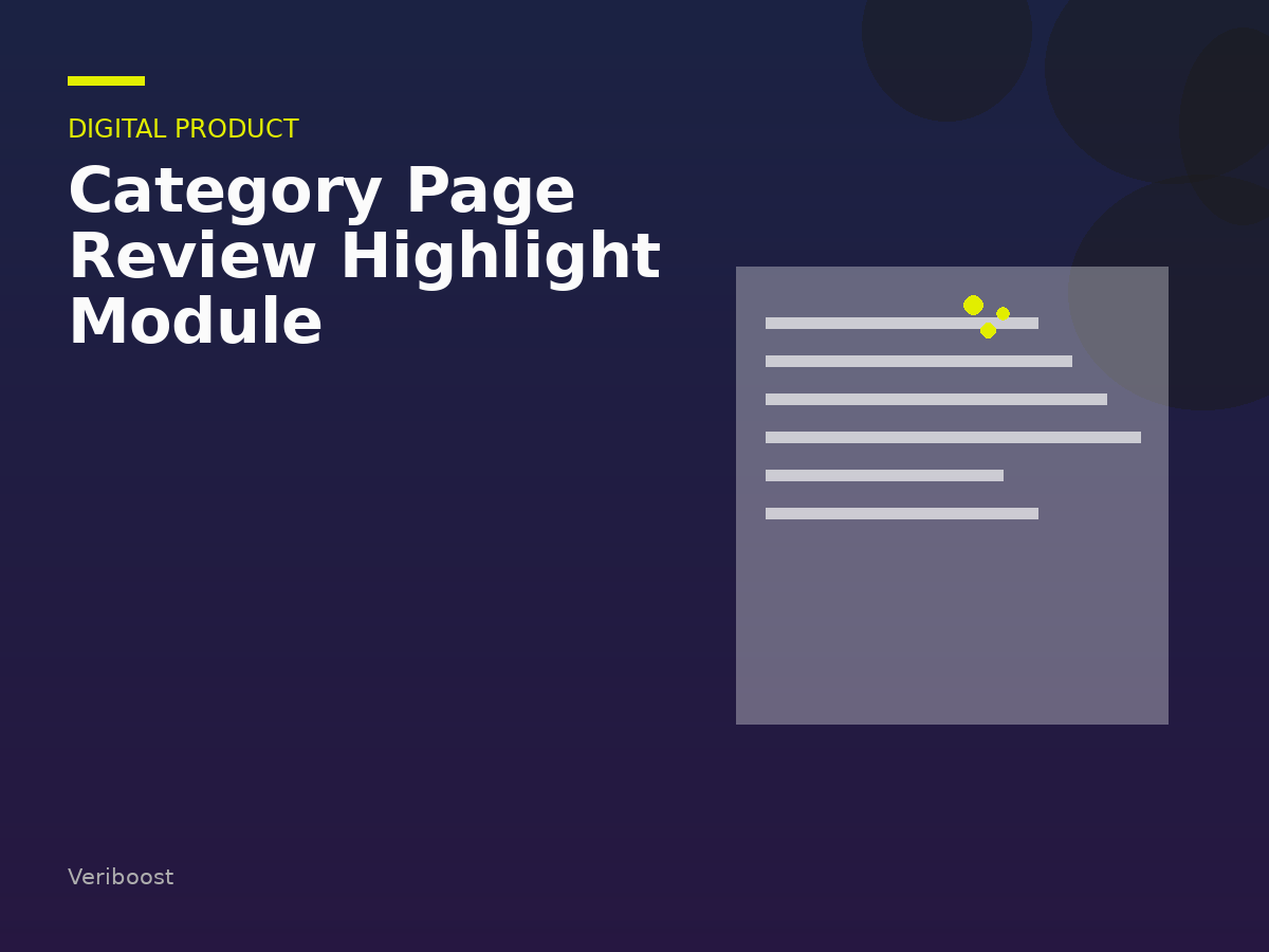 Category Page Review Highlight Module