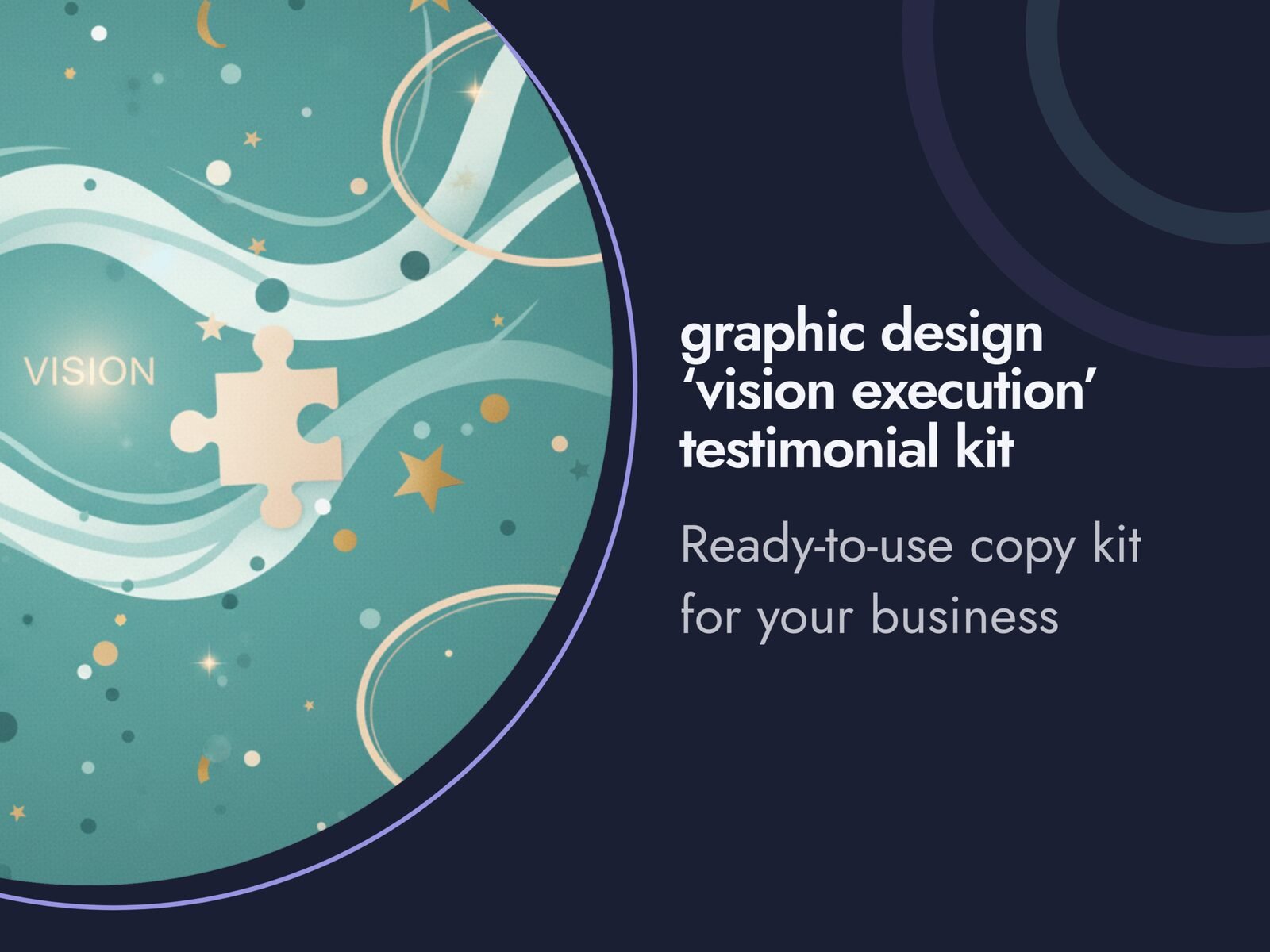 Graphic Design 'Vision Execution' Testimonial Kit