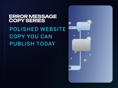 Error Message Copy Series