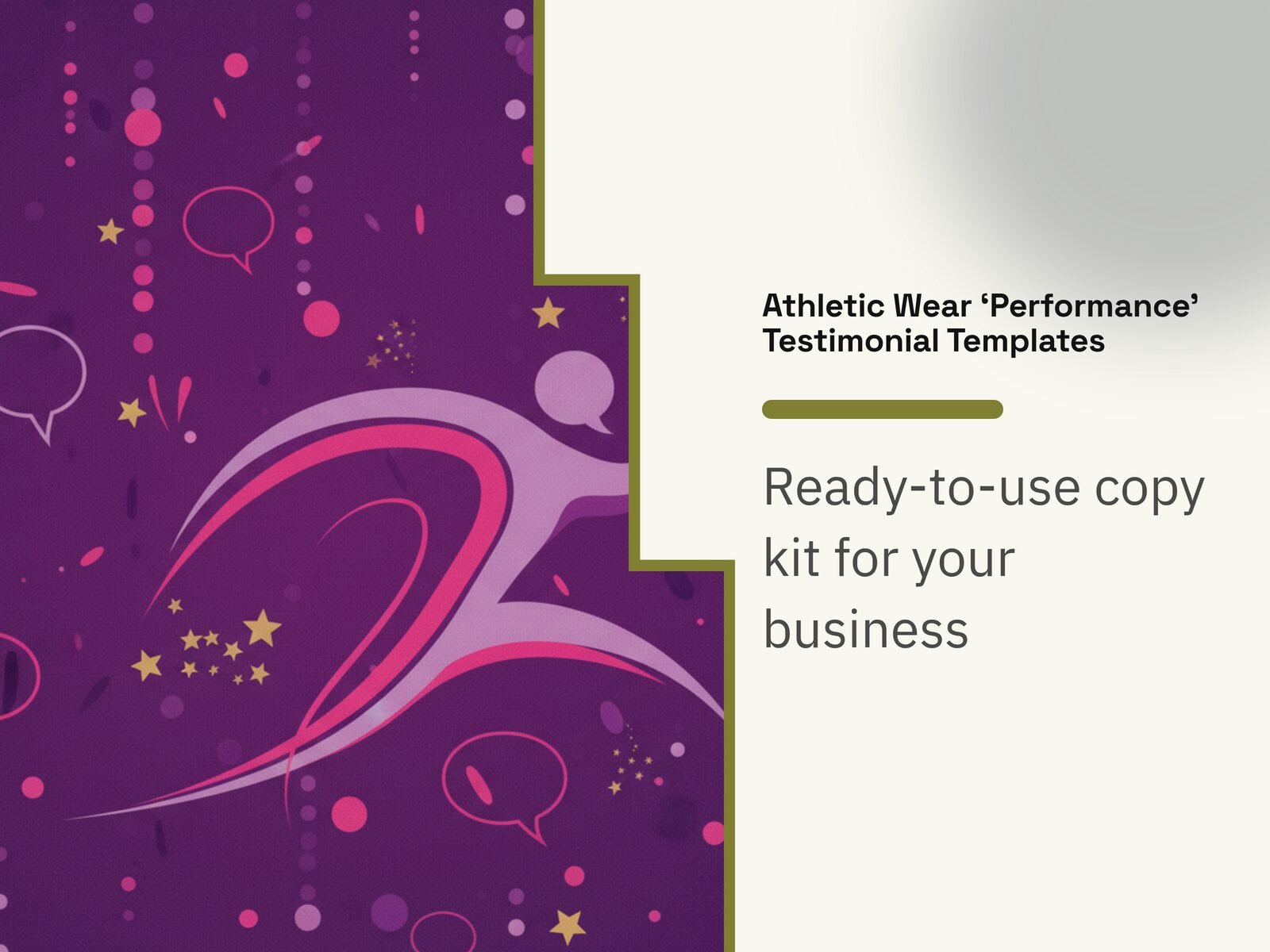 Athletic Wear 'Performance' Testimonial Templates