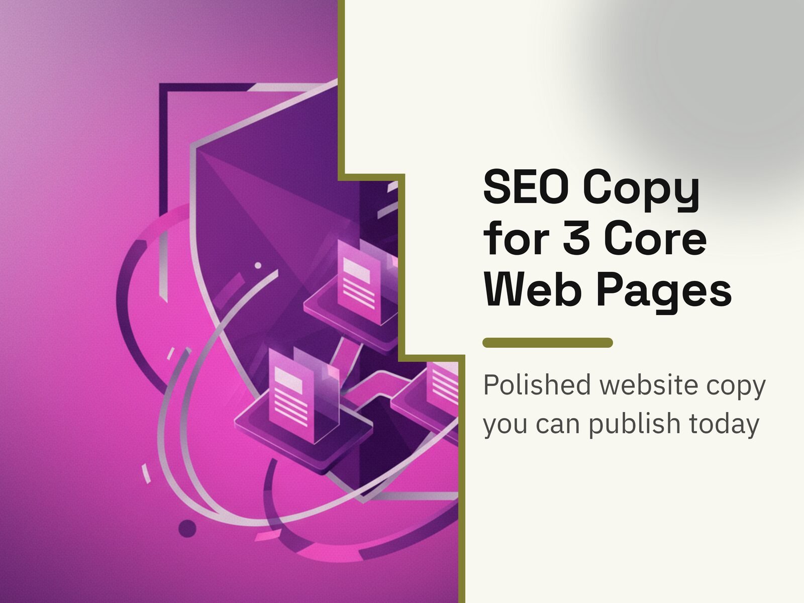 SEO Copy for 3 Core Web Pages