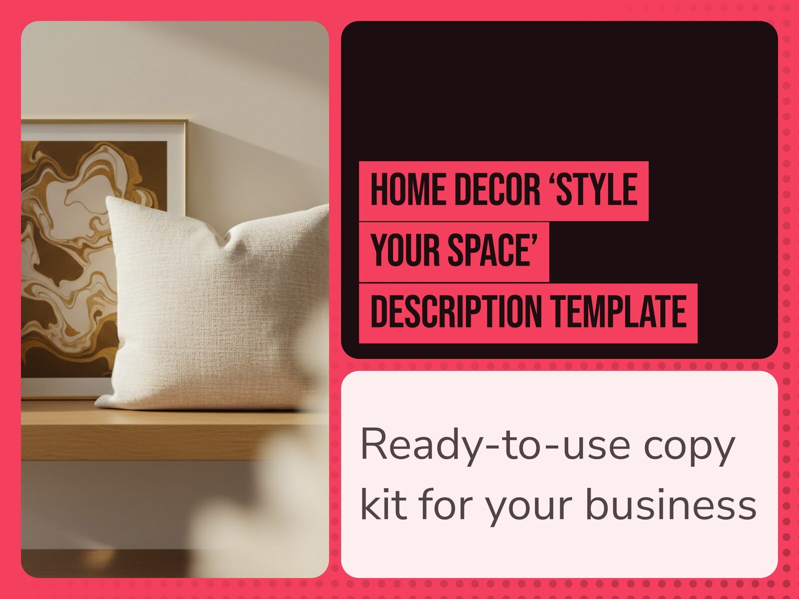 Home Decor 'Style Your Space' Description Template