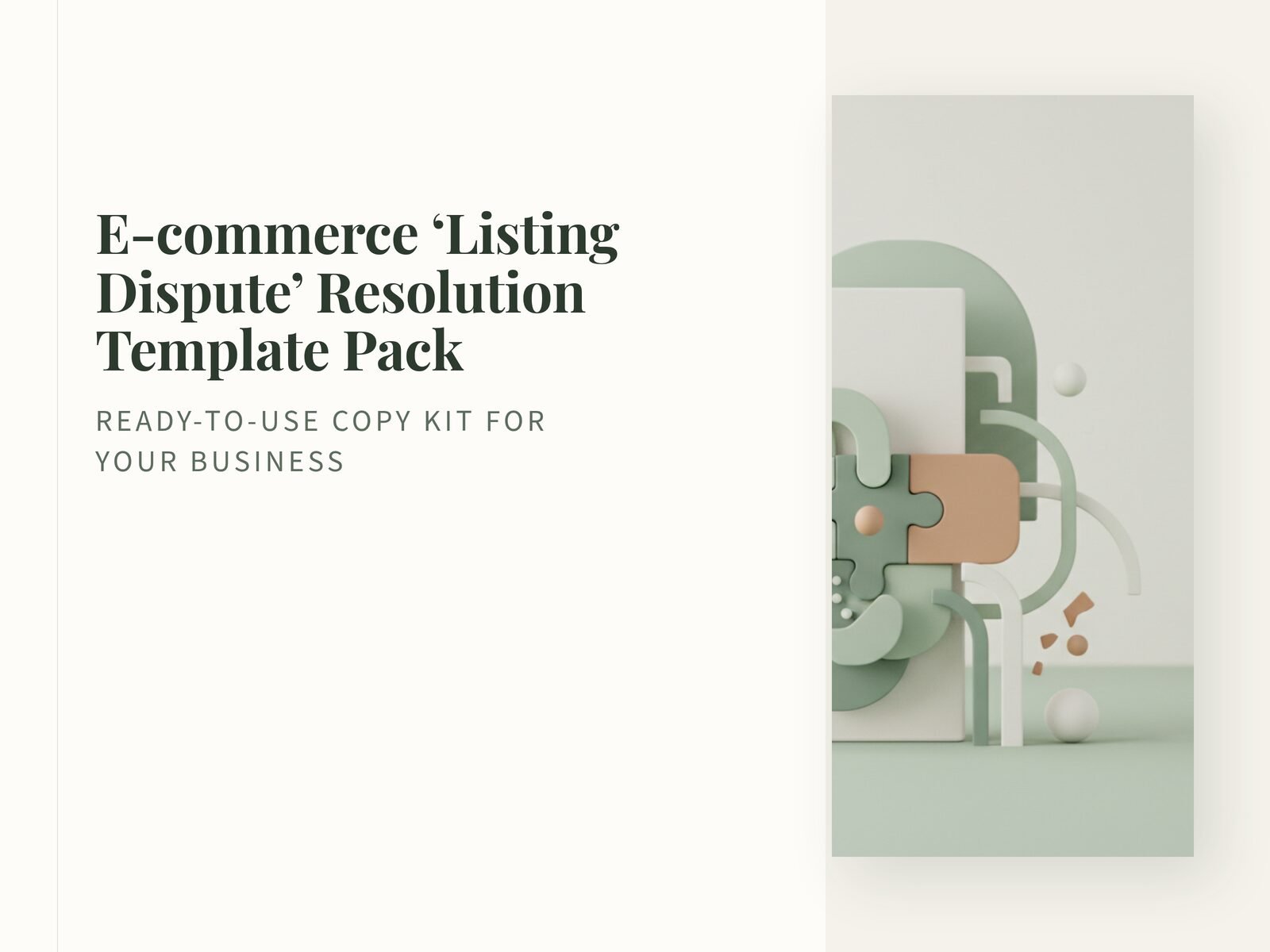 E-commerce 'Listing Dispute' Resolution Template Pack