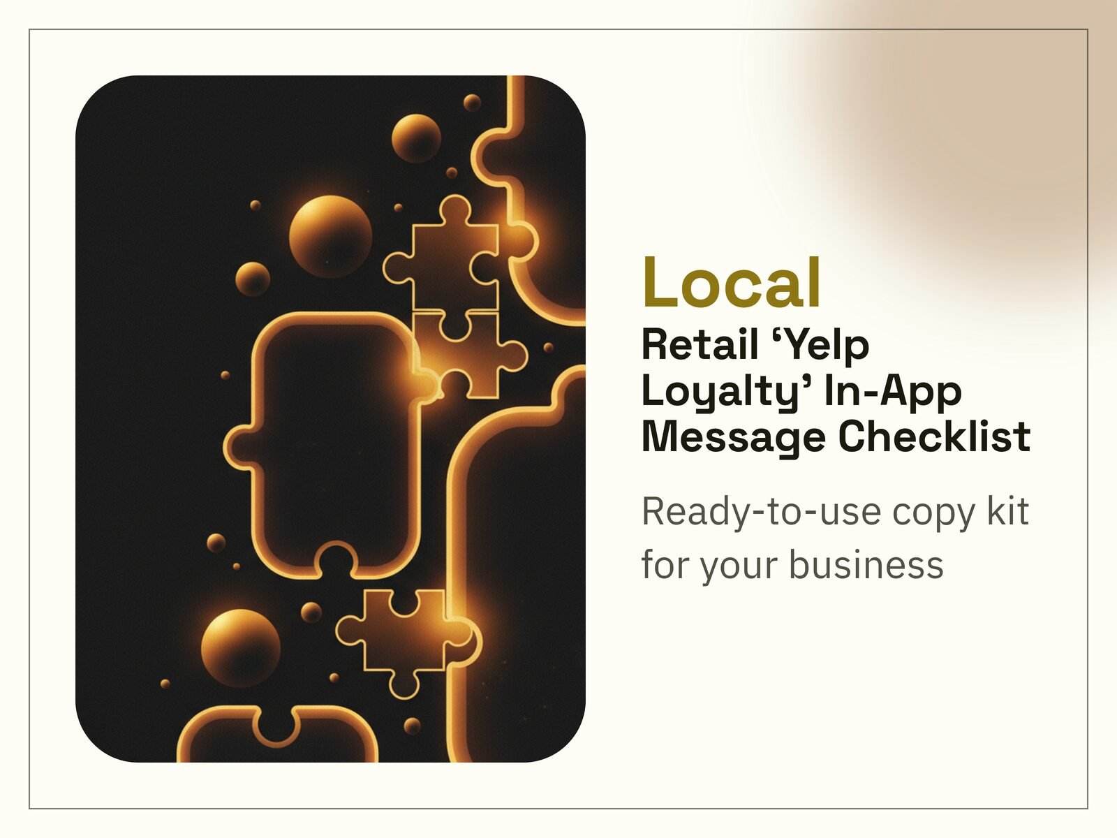 Local Retail 'Yelp Loyalty' In-App Message Checklist