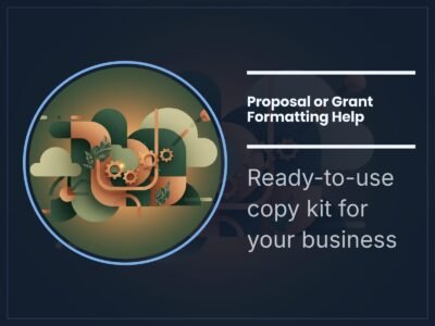 Proposal or Grant Formatting Help