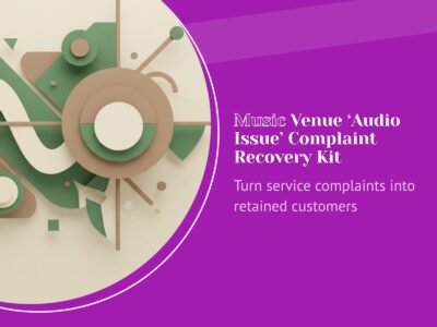 Music Venue 'Audio Issue' Complaint Recovery Kit