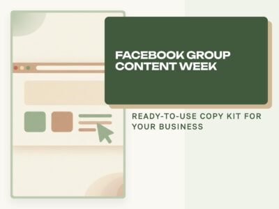 Facebook Group Content Week