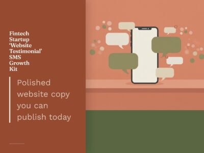 Fintech Startup 'Website Testimonial' SMS Growth Kit