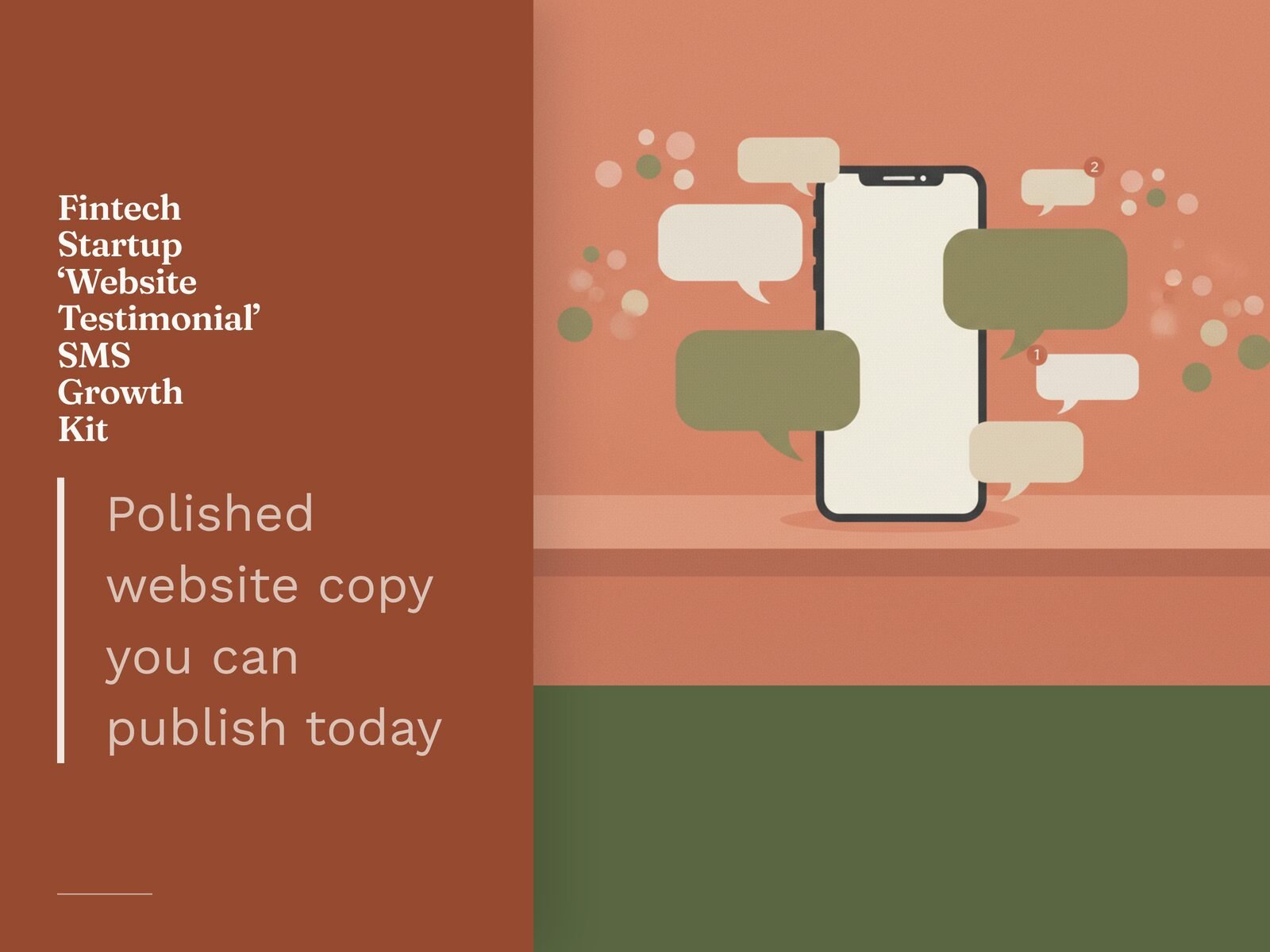 Fintech Startup 'Website Testimonial' SMS Growth Kit