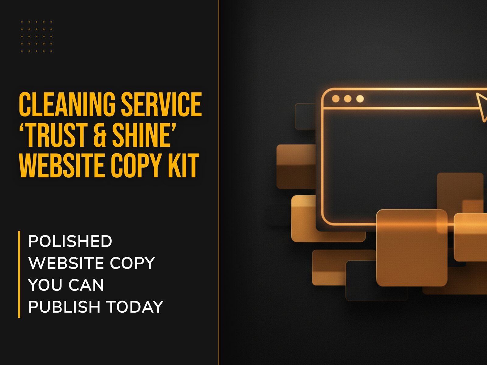 Cleaning Service 'Trust & Shine' Website Copy Kit