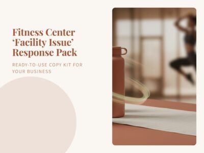 Fitness Center 'Facility Issue' Response Pack