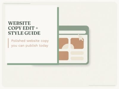 Website Copy Edit + Style Guide