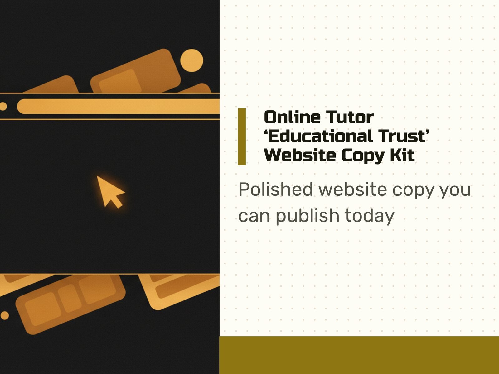 Online Tutor 'Educational Trust' Website Copy Kit