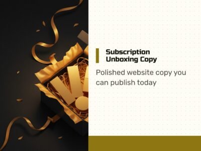 Subscription Unboxing Copy