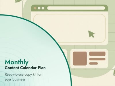 Monthly Content Calendar Plan