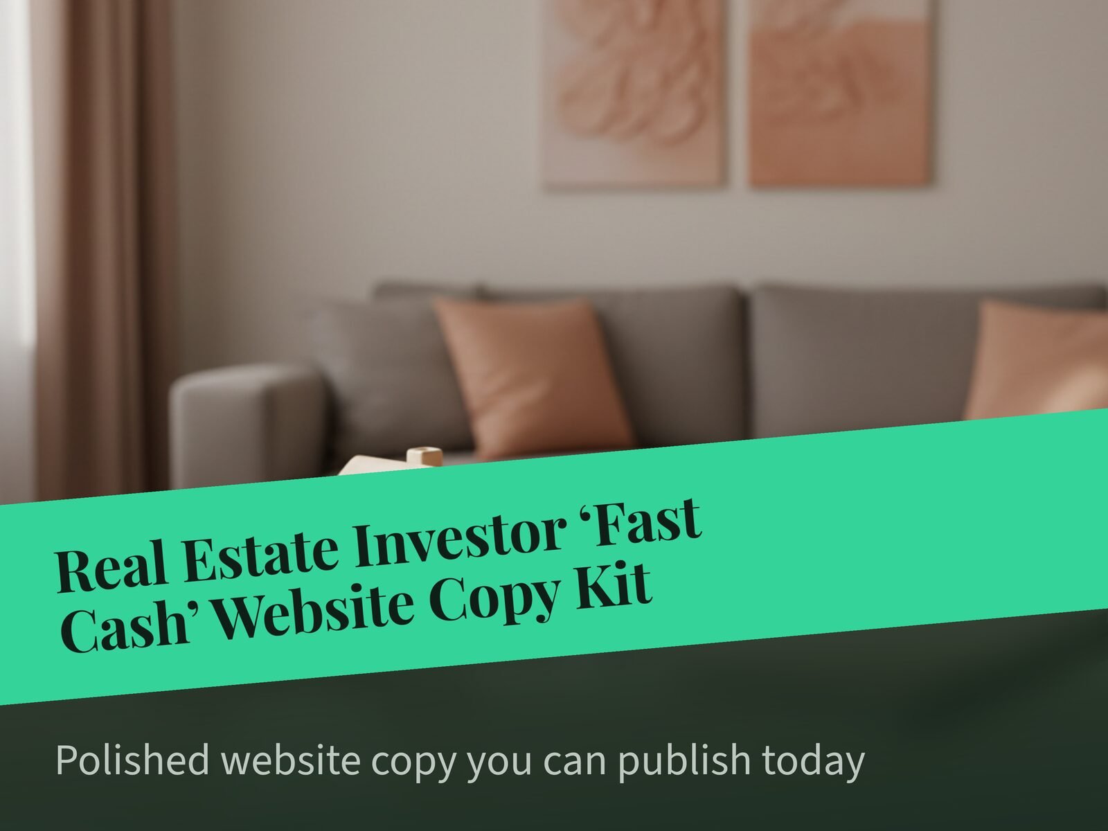 Real Estate Investor 'Fast Cash' Website Copy Kit
