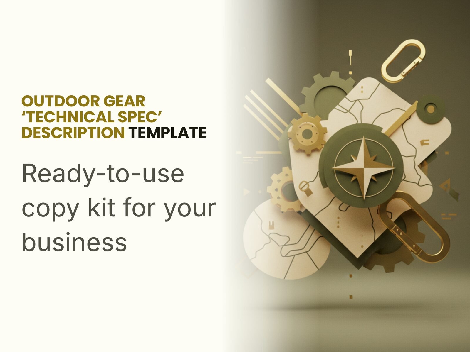 Outdoor Gear 'Technical Spec' Description Template