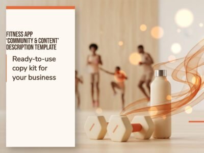 Fitness App 'Community & Content' Description Template
