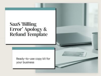 SaaS 'Billing Error' Apology & Refund Template