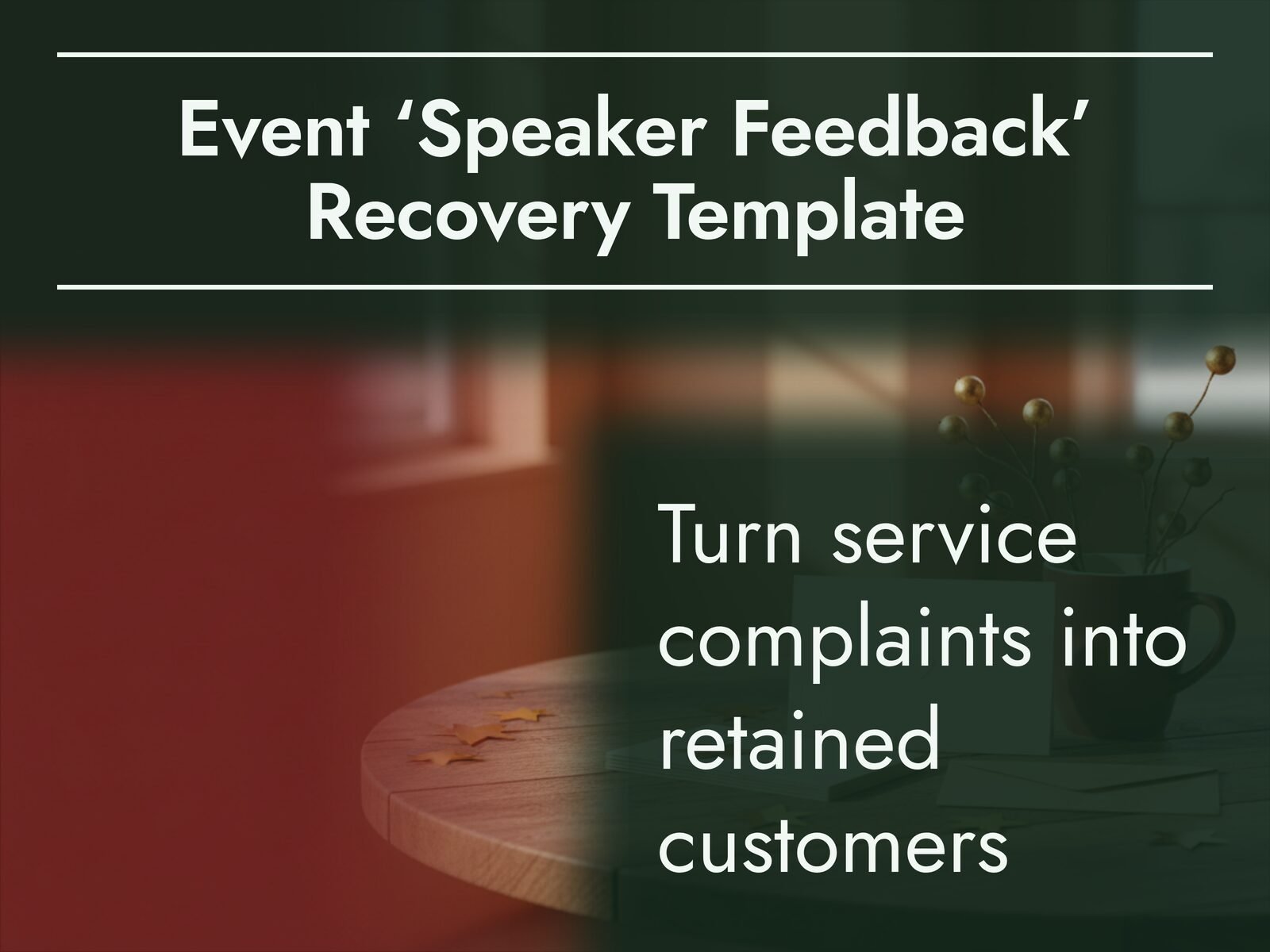 Event 'Speaker Feedback' Recovery Template