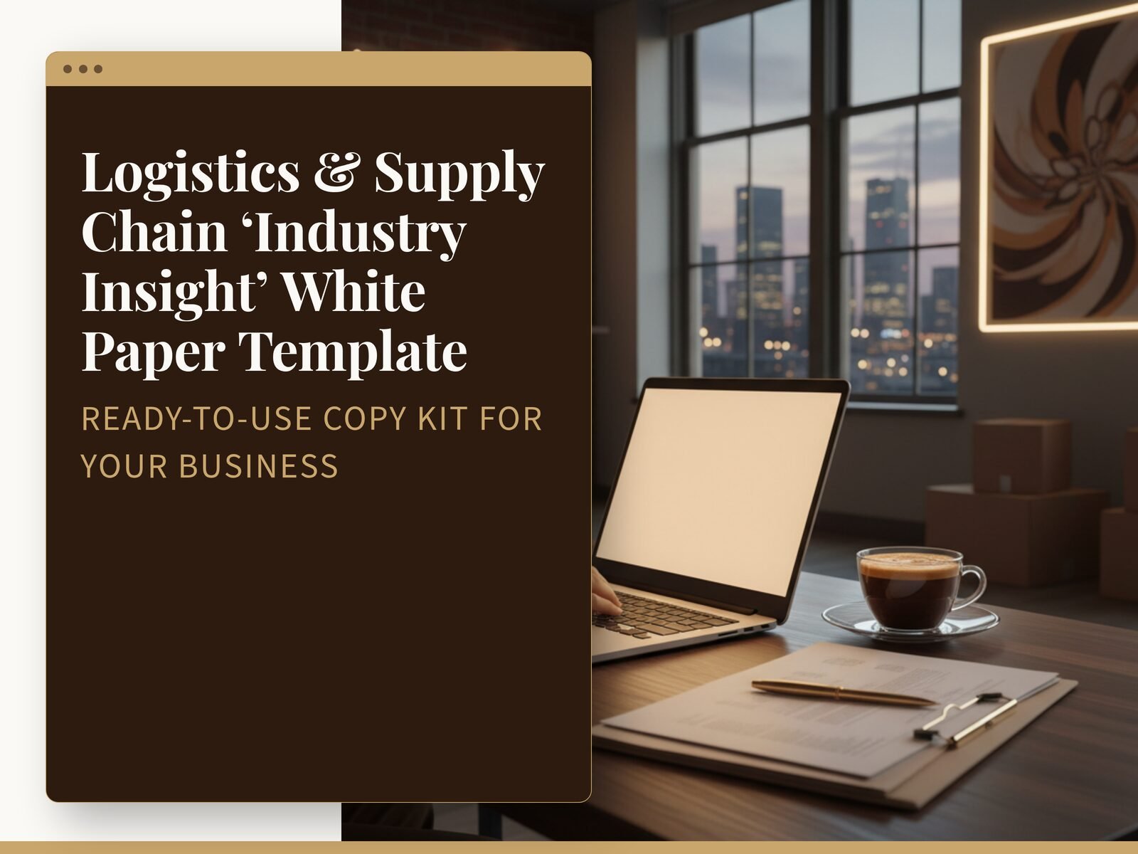 Logistics & Supply Chain 'Industry Insight' White Paper Template