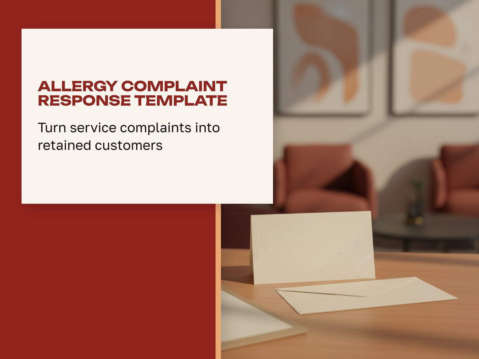 Allergy Complaint Response Template