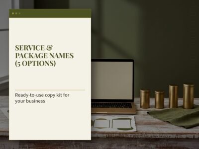Service & Package Names (5 Options)