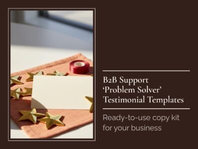 B2B Support 'Problem Solver' Testimonial Templates