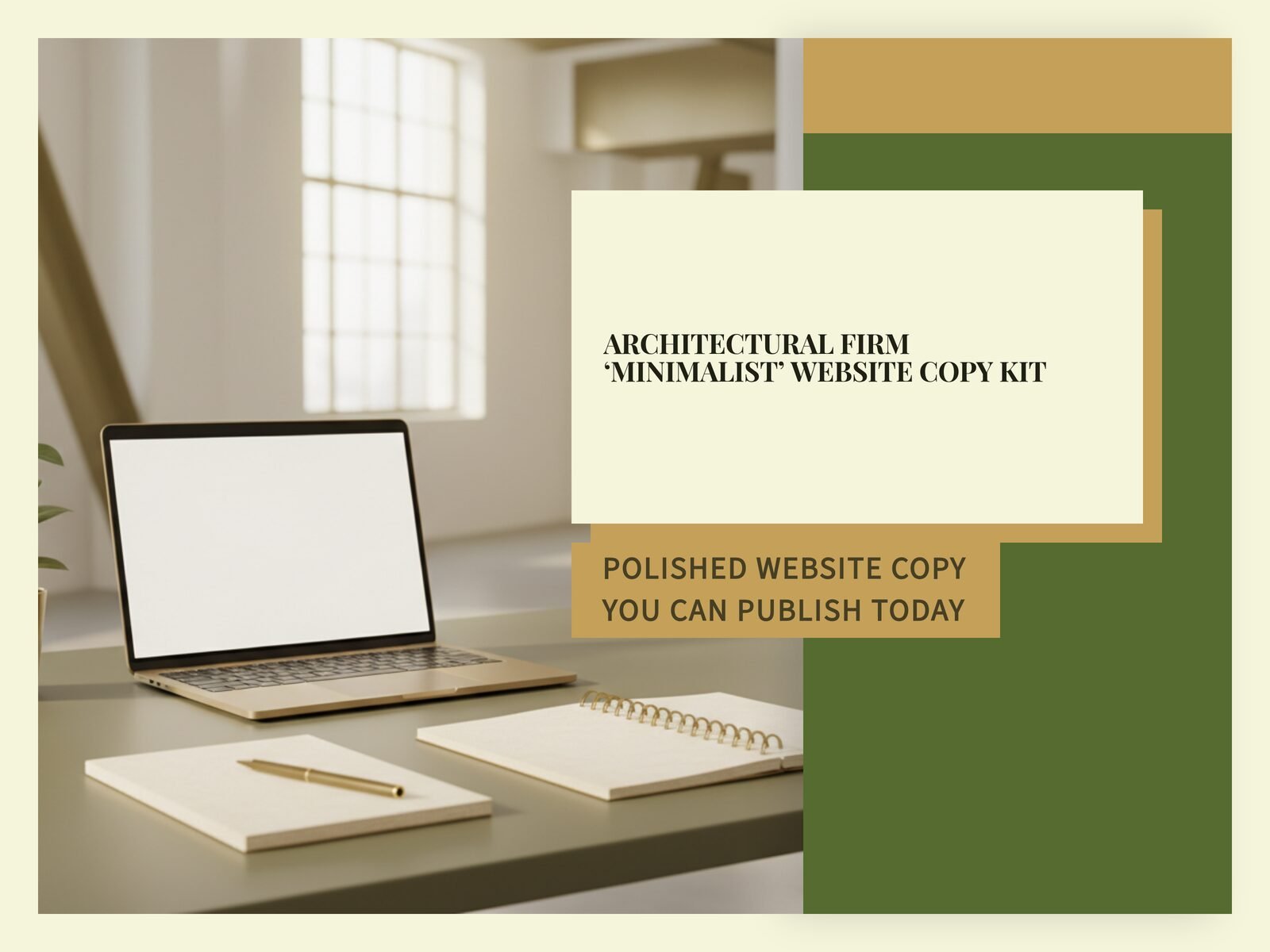 Architectural Firm 'Minimalist' Website Copy Kit