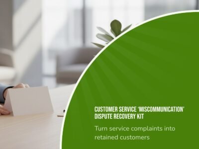 Customer Service 'Miscommunication' Dispute Recovery Kit