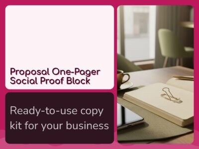 Proposal One-Pager Social Proof Block