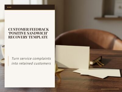 Customer Feedback 'Positive Sandwich' Recovery Template