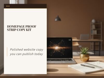 Homepage Proof Strip Copy Kit