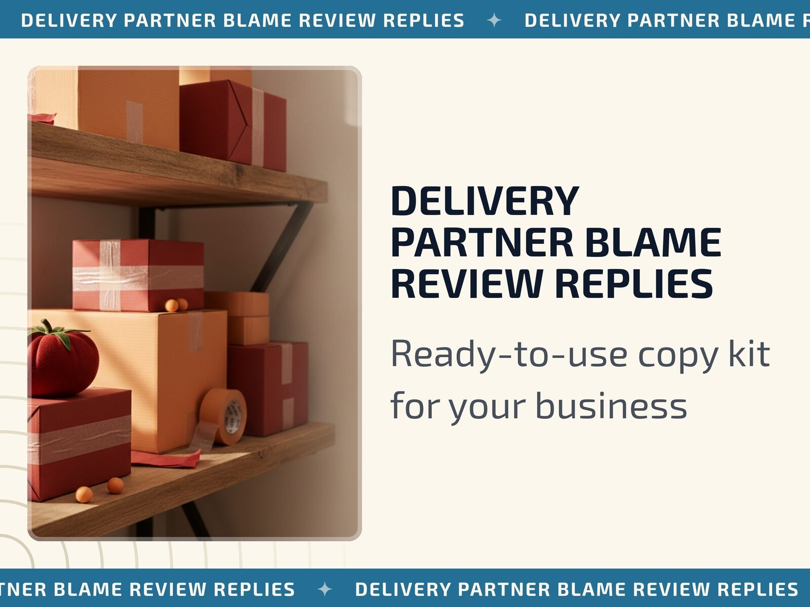 Delivery Partner Blame Review Replies