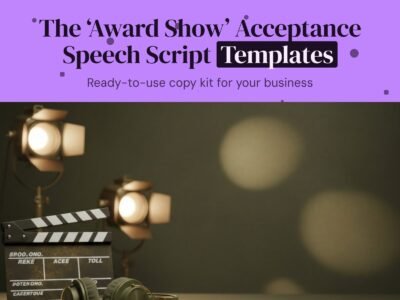 The 'Award Show' Acceptance Speech Script Templates