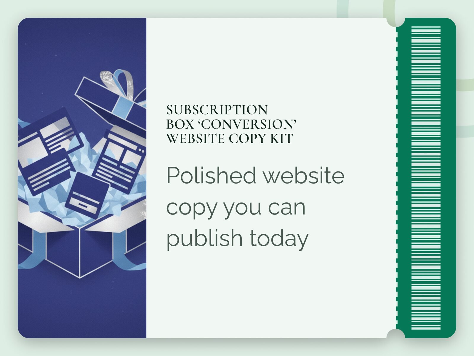 Subscription Box 'Conversion' Website Copy Kit